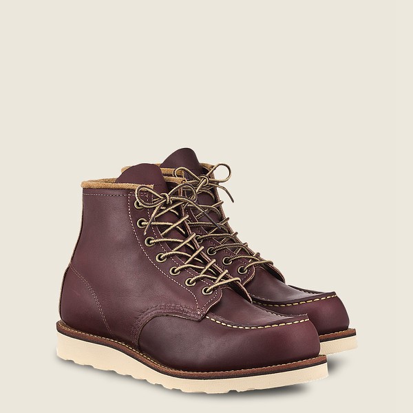 Heritage Støvler Herre - Red Wing Classic Moc - 6-Inch Mesa Læder - Bordeaux - SATKRJ-281